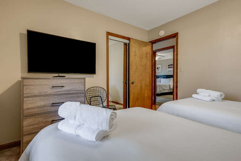 Bedroom Four - Two Twin Beds w/ Smart TV