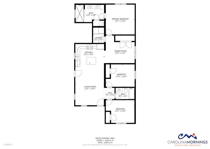 Pineview Bungalow Floorplan