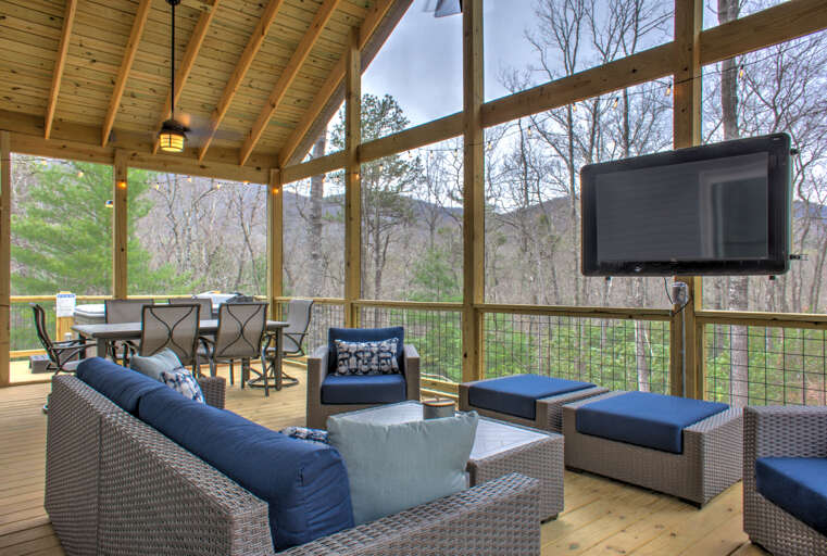 Patio Area w/ Outdoor TV and Seating