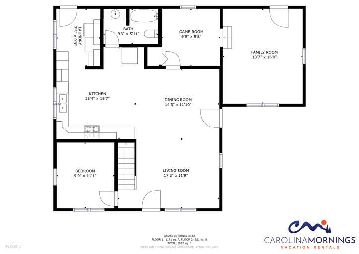 Cold Creek Cottage Floorplan
