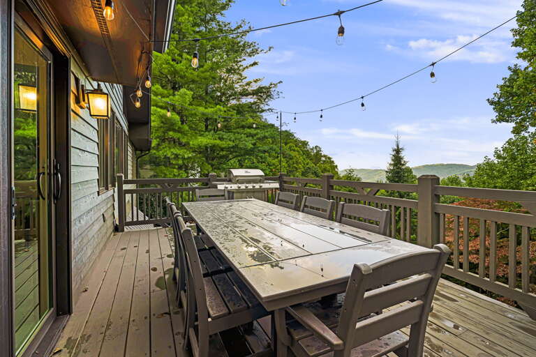 Deck w/ Dining, Gas Grill & Mountain Views