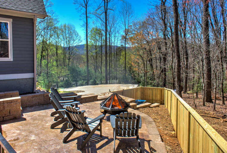 Fire Pit and Seasonal Mountain Views