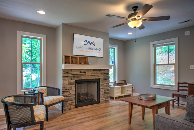 Living Area with Gas Fireplace