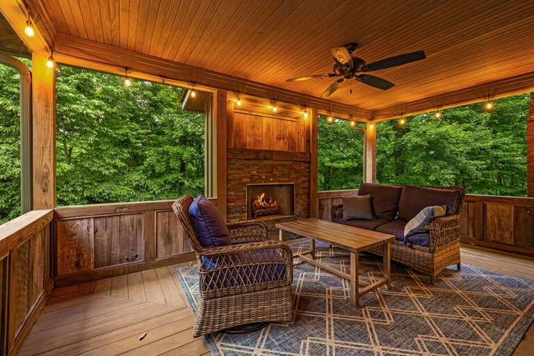 Covered Deck w/ Gas Fireplace Covered Deck w/ Gas Fireplace