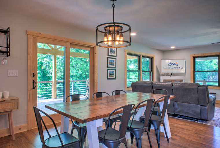 Dining Area w/ Covered Deck Access