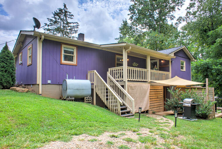 Gas Grill Area & Stairs to Covered Deck