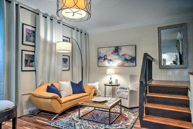 The Raisin - Living Area w/ Modern Decor