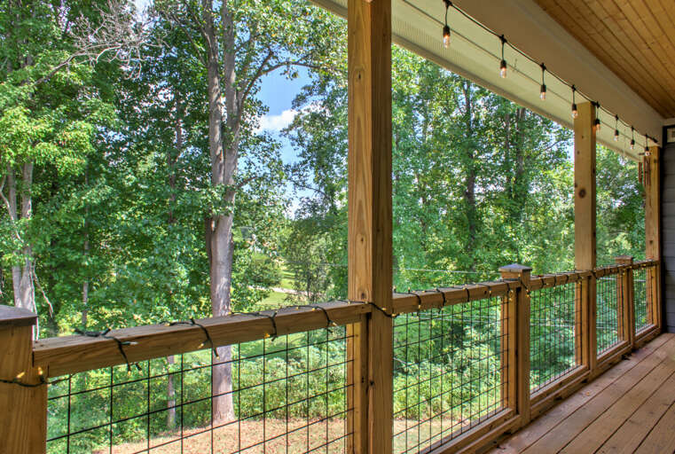 Covered Deck w/ Wooded Surroundings