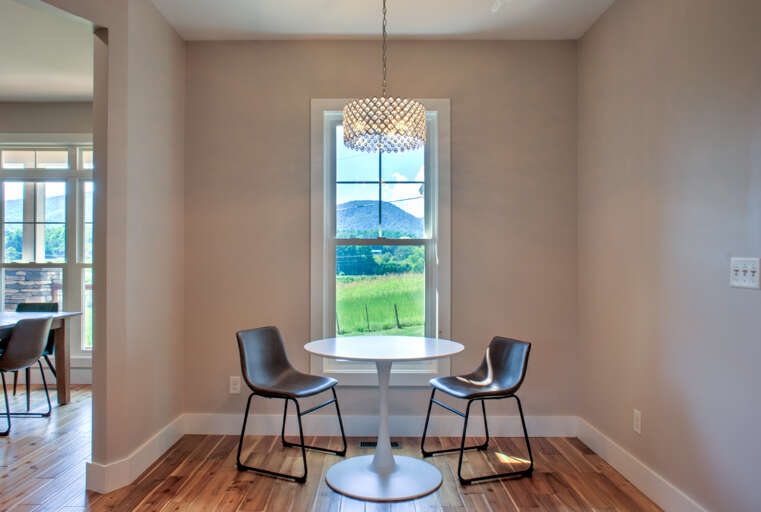 Tea Time with a Window to the Mountains