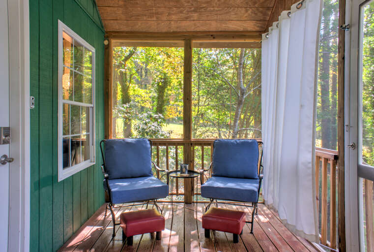 Morning Coffee on the Screened Decked Morning Coffee on the Screened Decked