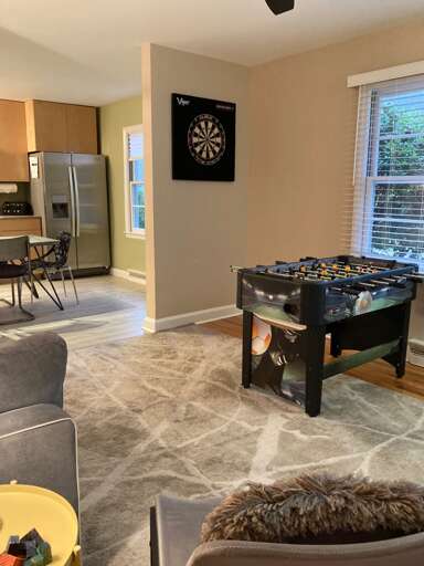 Dart Board and Foosball Table
