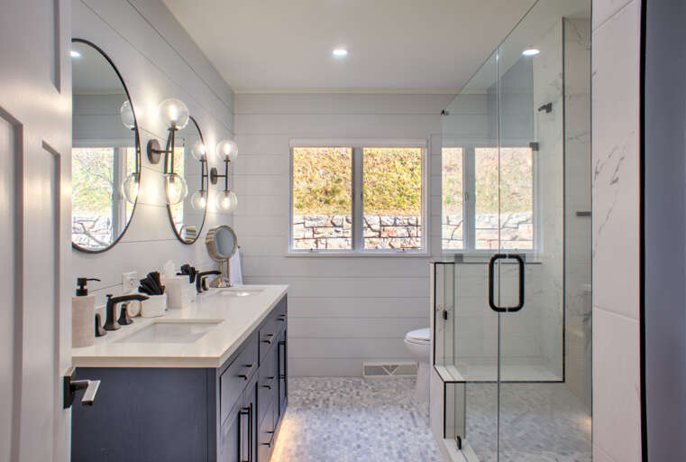 Main Suite/Bedroom One - Attached Shower Bath w/ Dual Vanities