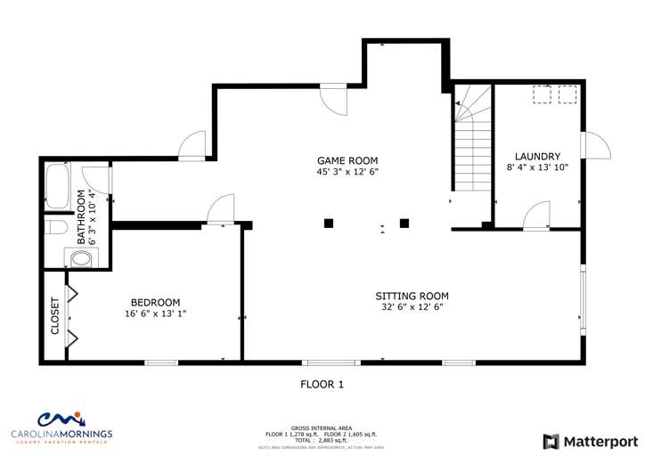 Modern Mountainside Cabin Floorplan