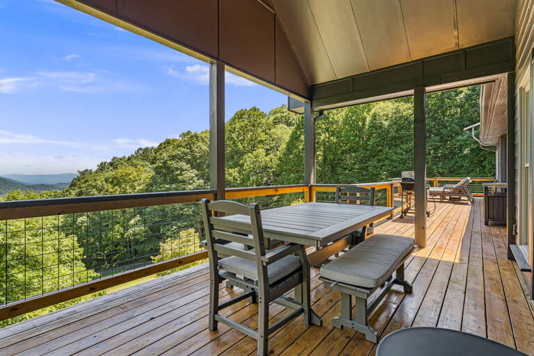 Dine Outdoors On the Covered Deck