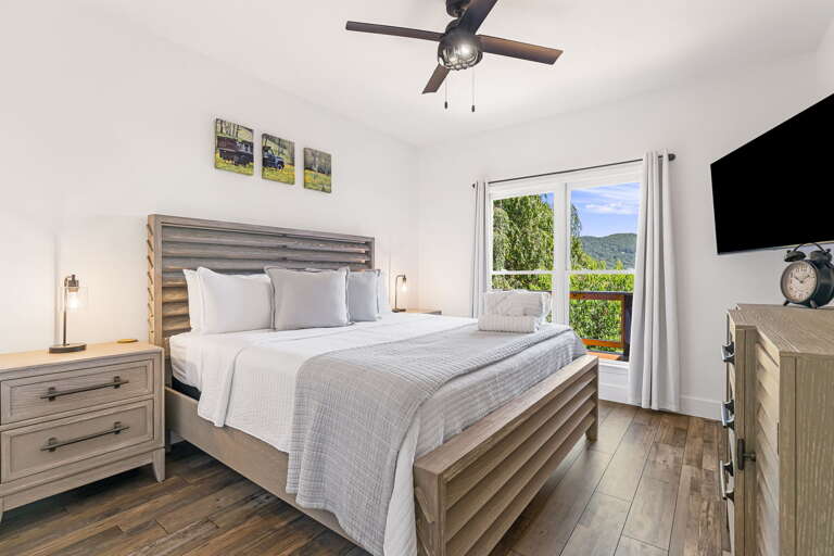 Main Level - Bedroom Two - King Bed w/ Smart TV