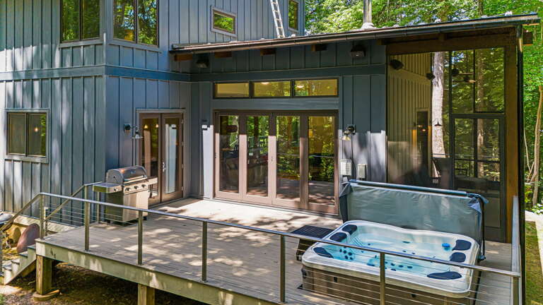 Deck w/ Gas Grill, Hot Tub & Screened-In Deck Deck w/ Gas Grill, Hot Tub & Screened-In Deck