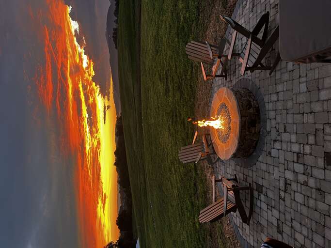 Evening Glow By the Fire Pit