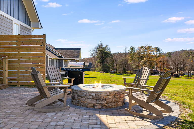 Stone Patio w/ Gas Grill & Fire Pit