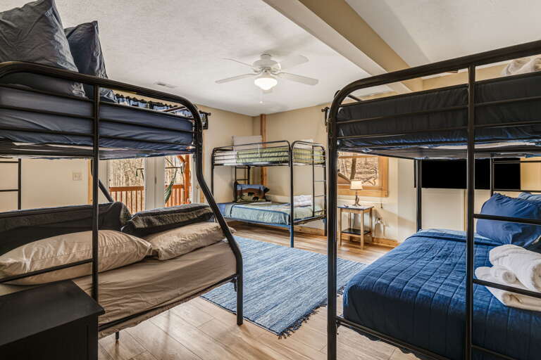 Lower Level - Bedroom Three - 5 Twins and 1 Queen (Bunks)