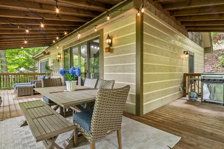 Covered Deck and BBQ Area