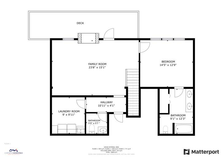 Whispering Falls Cabin Floorplan