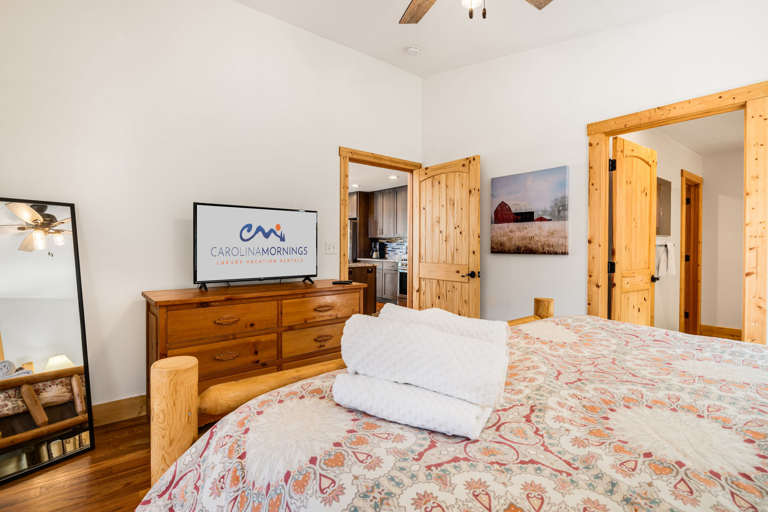 Main Suite/Bedroom Two w/Smart TV & Attached Shower Bath w/ Dual Vanities