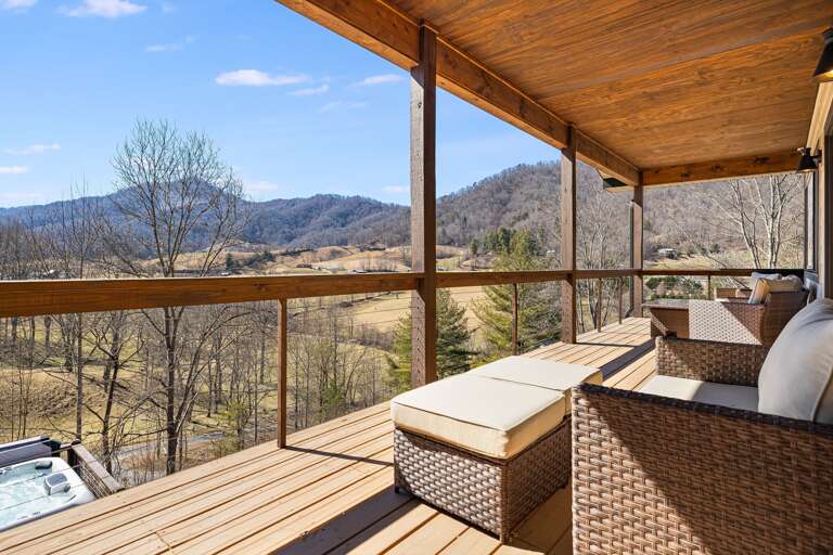 Covered Deck w/ Stunning Mountain Views