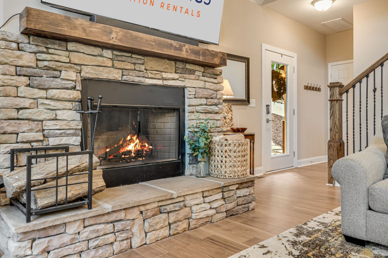 Crackling Comfort From the Wood Burning Fireplace