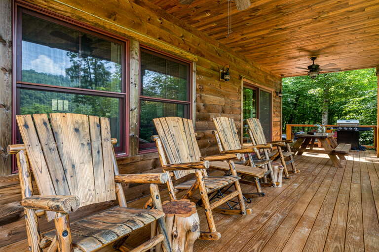 Covered Porch at Cub's Den