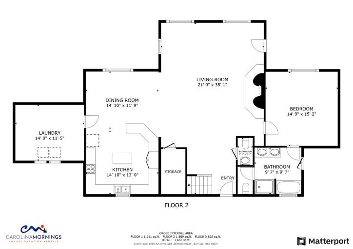Sydney Falls Cabin Floorplan