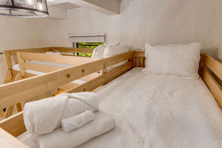 Bedroom Two - Two Twin Bunks and Queen Bed