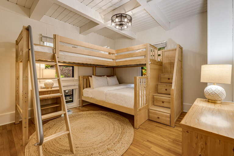 Bedroom Two - Two Twin Bunks and Queen Bed