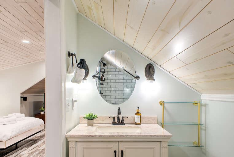 Attached Shower Bath