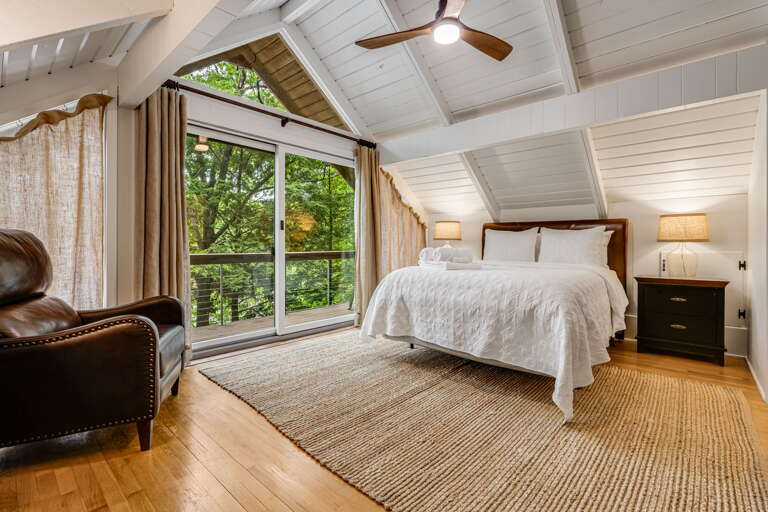 Upper Level - Bedroom Three - Queen Bed w/ Private Balcony