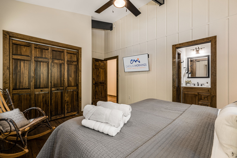 Main Suite/Bedroom Two - King Bed w/ Smart TV & Attached Full Shower Bath