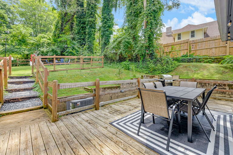 Gas Grill and Outdoor Dining Area Gas Grill and Outdoor Dining Area