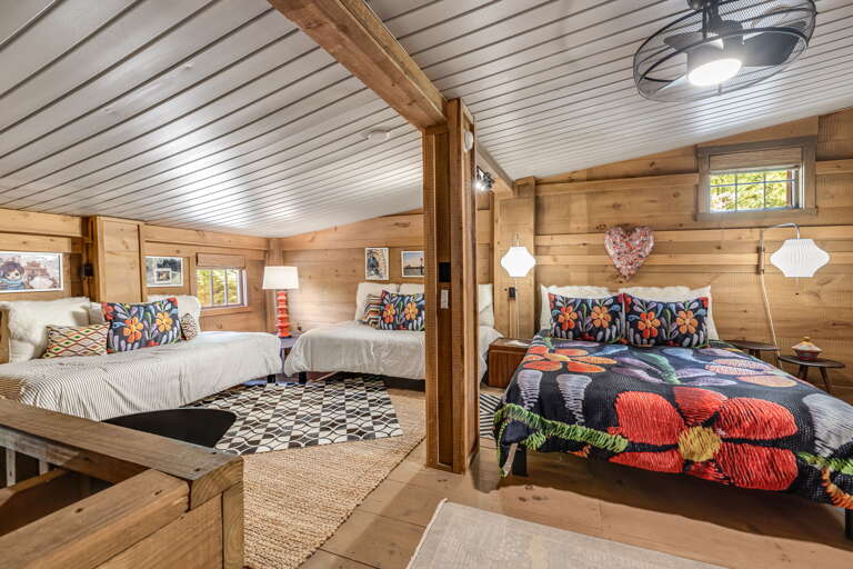 Bedroom Three/Open Sleeping Loft - Queen Bed and Two Twin Beds