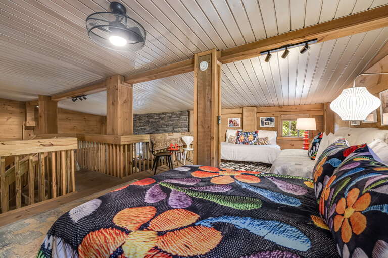 Upper Level - Bedroom Three/Open Sleeping Loft - Queen Bed and Two Twin Beds