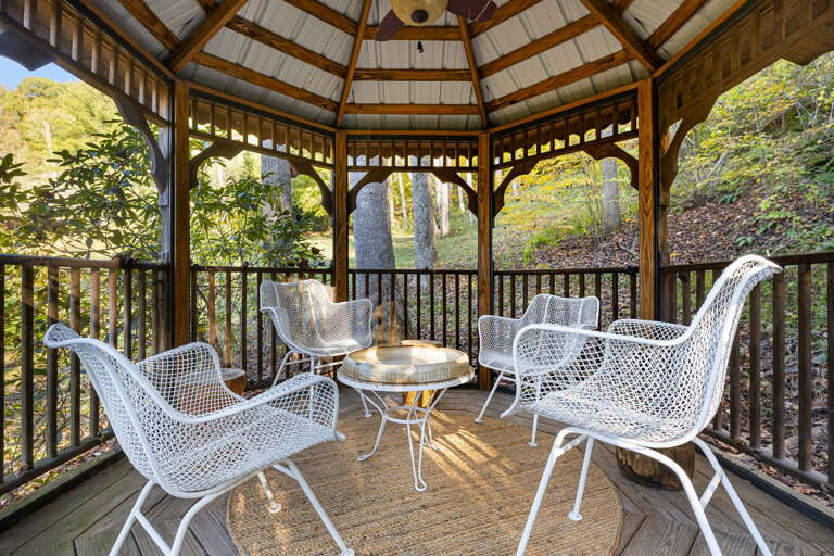 Morning Coffee and Conversation In the Gazebo