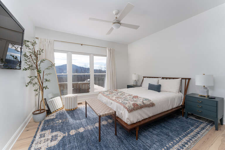 Main Level - Bedroom Two - Queen Bed w/ Smart TV