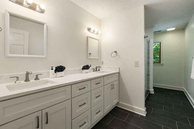 Upper Level - Shared Shower Bath w/ Dual Vanities