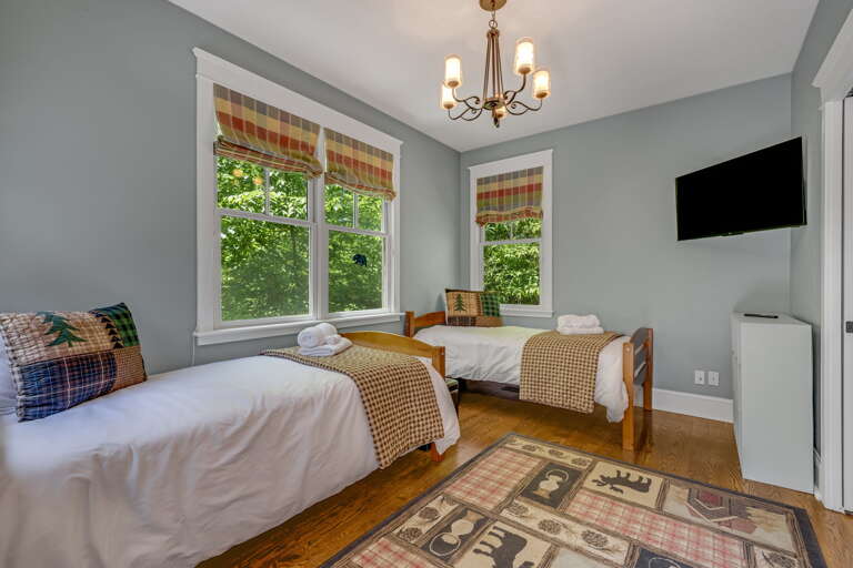 Bedroom Three - Bonus Sleeping Area w/ Two Twin Beds & Smart TV