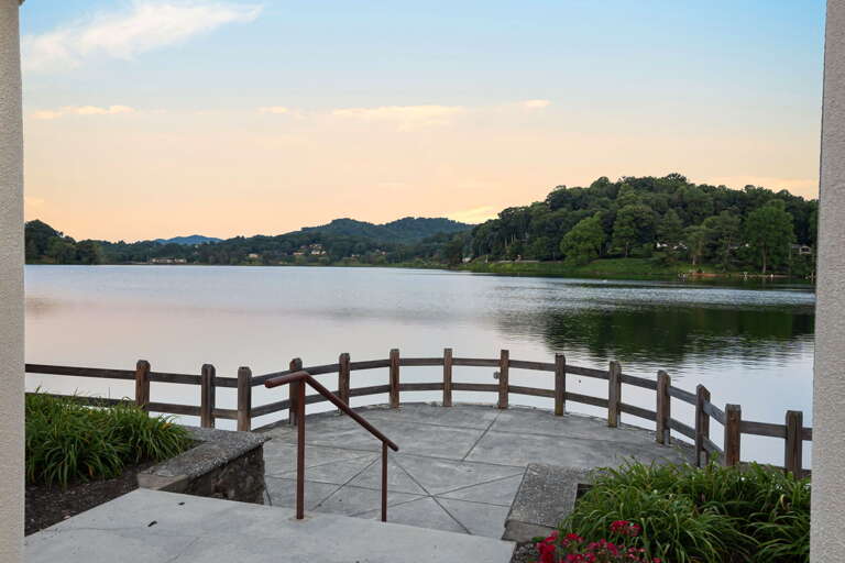 Paved Walkways At the Lake's Edge