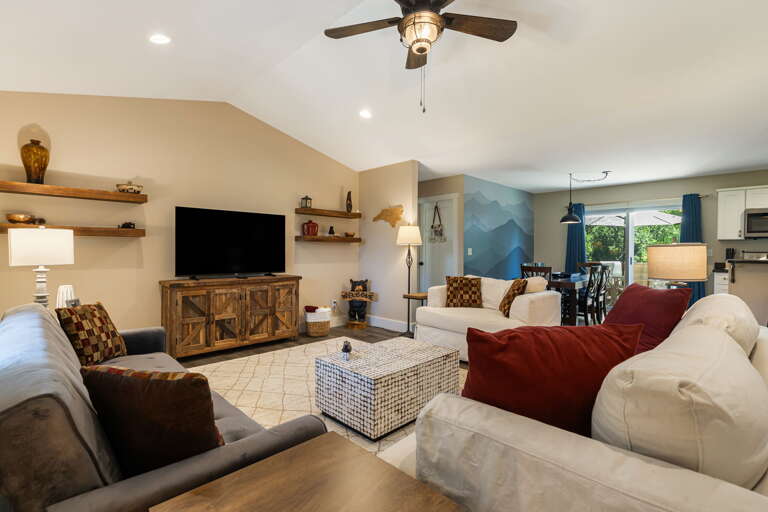 Open Floor Plan Living Area w/ Smart TV