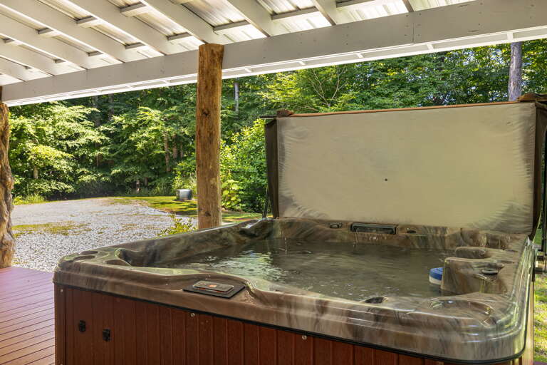 Private and Covered Hot Tub