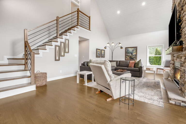 Living Area and Upstairs Access