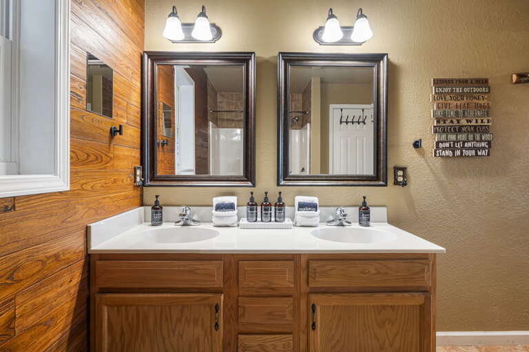 Main Suite/Bedroom One - Attached Full Bath w/ Dual Vanities