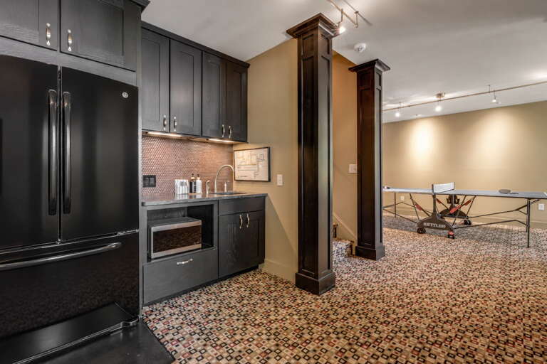 Lower Level - Wet Bar w/ Full-Sized Fridge & Hot Tub Patio Access