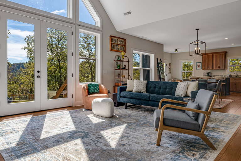Living Area and Backyard Access