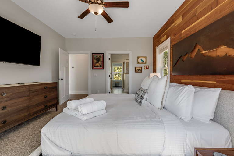 Main Suite/Bedroom One - King Bed w/ Attached Full Shower Bath